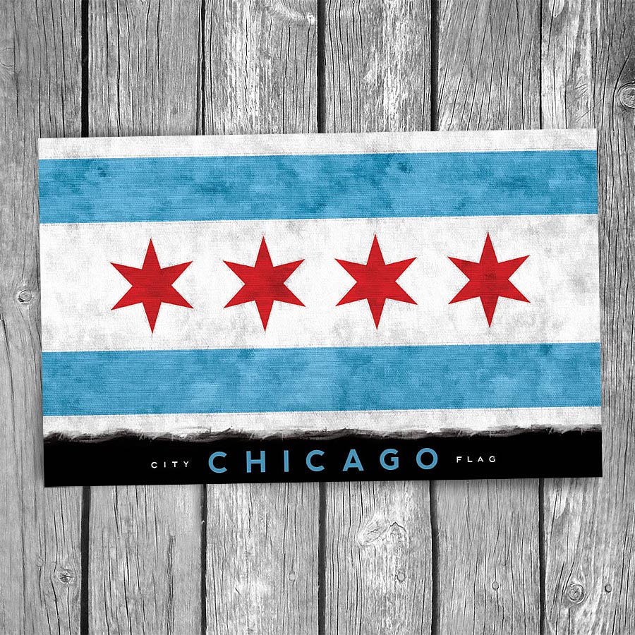 Chicago Flag Postcard