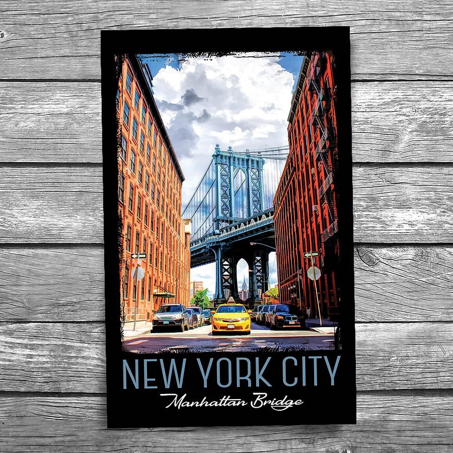 Manhattan Bridge New York City Postcard