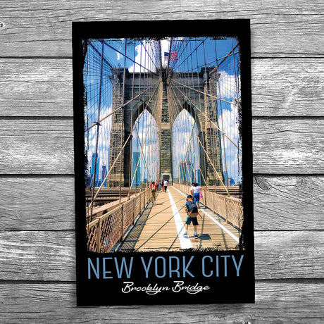 Brooklyn Bridge Walkway New York City Postcard