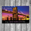 Brooklyn Bridge Sunset New York City Postcard