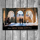 Central Park Bethesda Terrace Arcade New York City Postcard