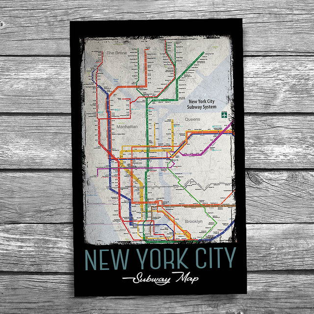 New York City Subway Map Postcard