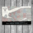 New York City Boroughs Vintage Map Postcard