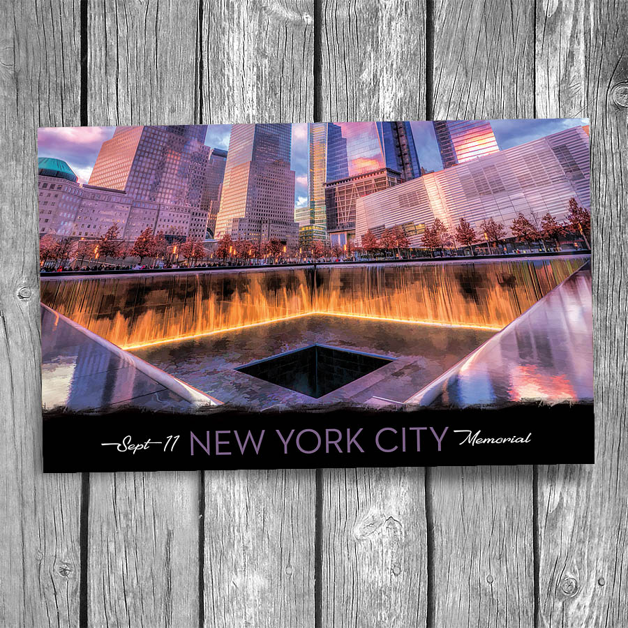 212枚限定 212mag Ｂ2サイズ　ポスター　額縁付き　ニューヨーク　NYC 9-11 Memorial New York City Postcard – Christopher Arndt Postcard Co