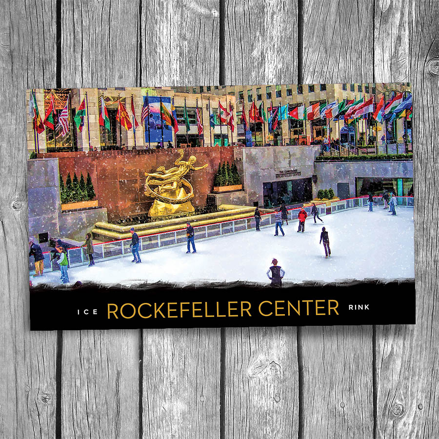 Rockefeller Center Ice Rink New York City Postcard – Christopher Arndt ...