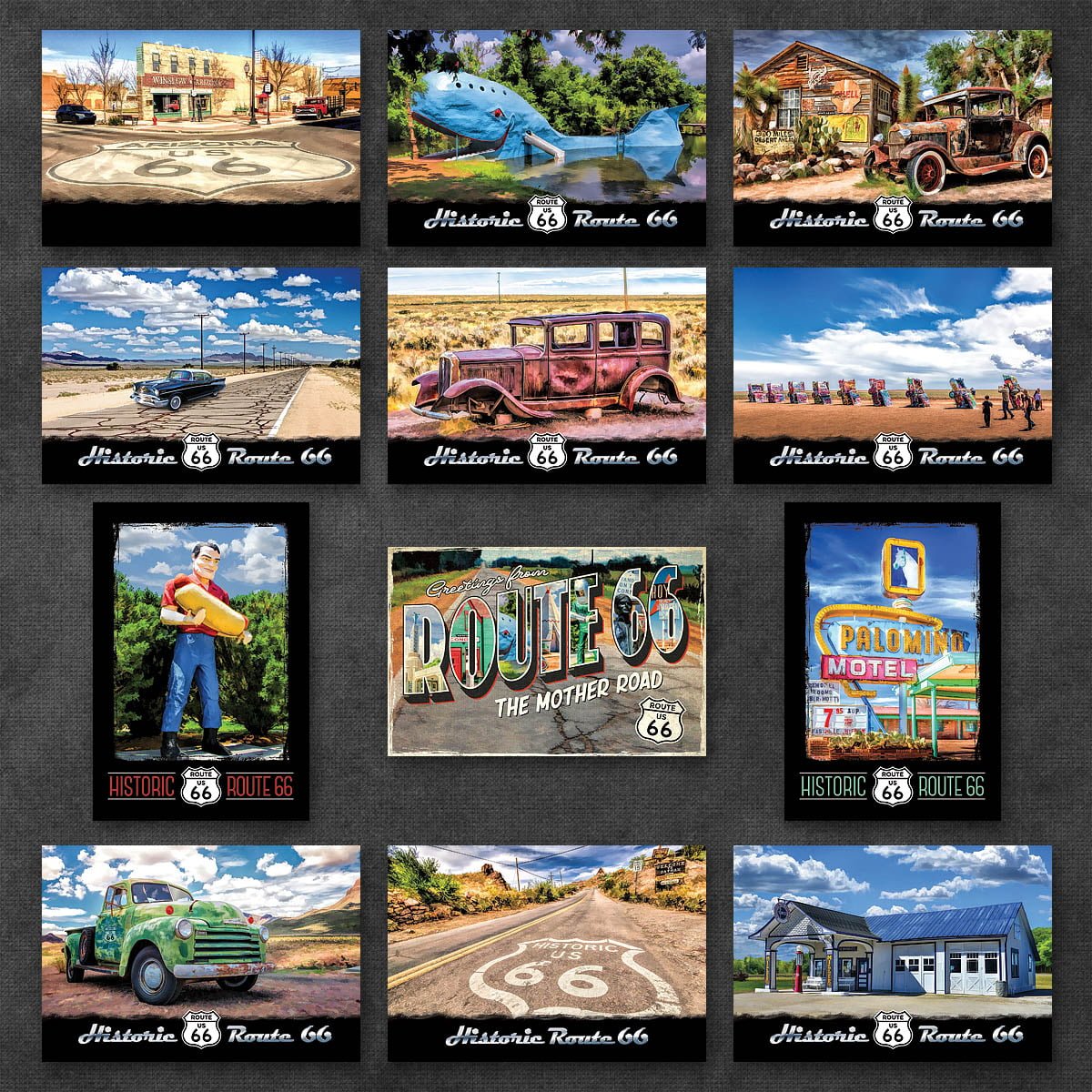 Route 66 Postcards | Set of 32